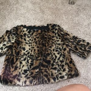 Leopard fur top